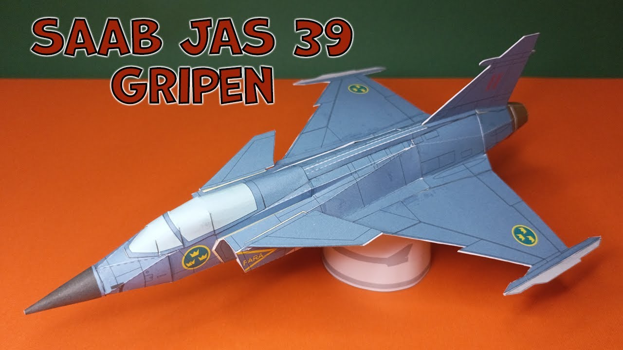 Saab JAS 39 Gripen Paper Model | How to Make a Paper Airplane Model | Paper Craft | DIY Fighter Jet