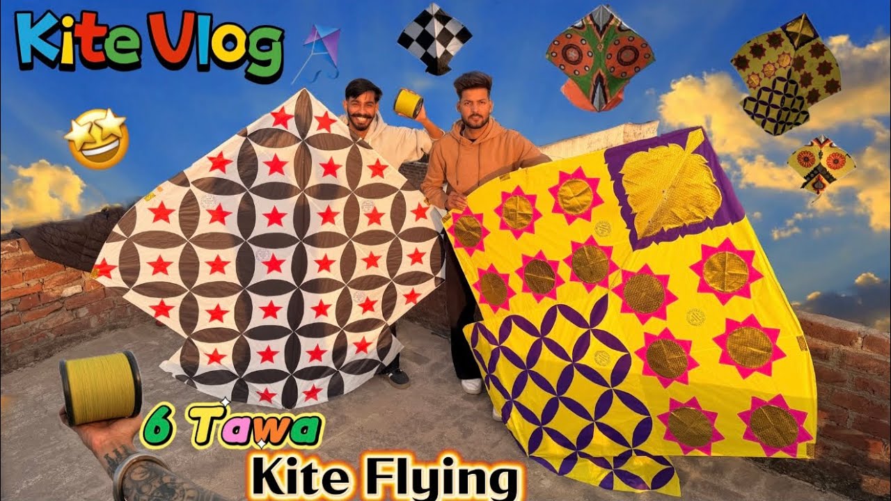 6 Tawa Kite Flying ! Kite Vlog 🪁 ! Kite Flying ! Batala Promotion 