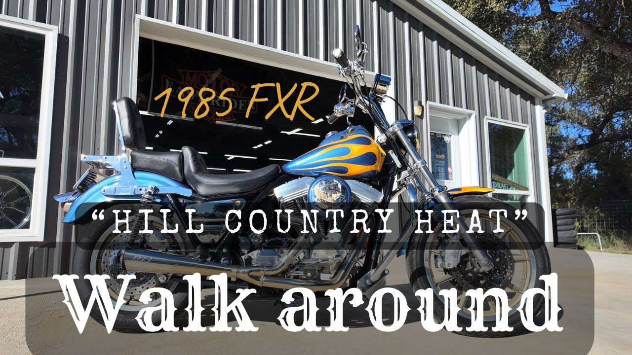 HARLEY DAVIDSON FXR WALK AROUND CUSTOM MOTORCYCLE BUILD EASY RIDER CYCLE “HILL COUNTRY HEAT”