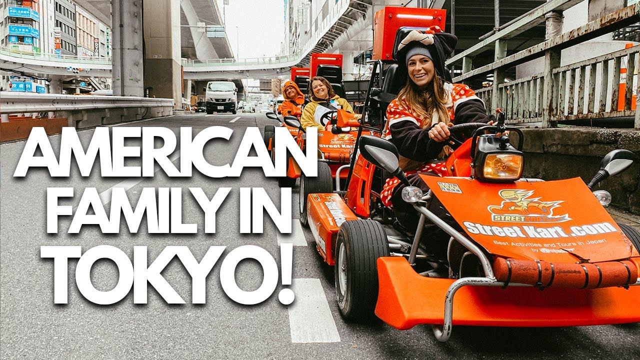 American Family's First Time in Tokyo! Mario Kart, Shibuya, Asakusa, Tokyo Skytree + Kimono  Rentals