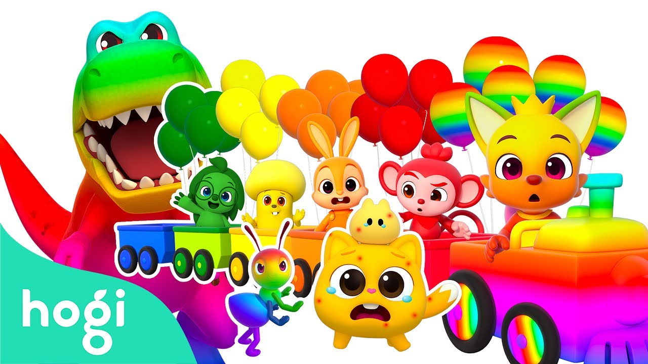 [ALL] Learn Colors with Train, Dinosaurs, Ants and More｜S6 Ep.1-10｜Hogi Colors｜Hogi Pinkfong
