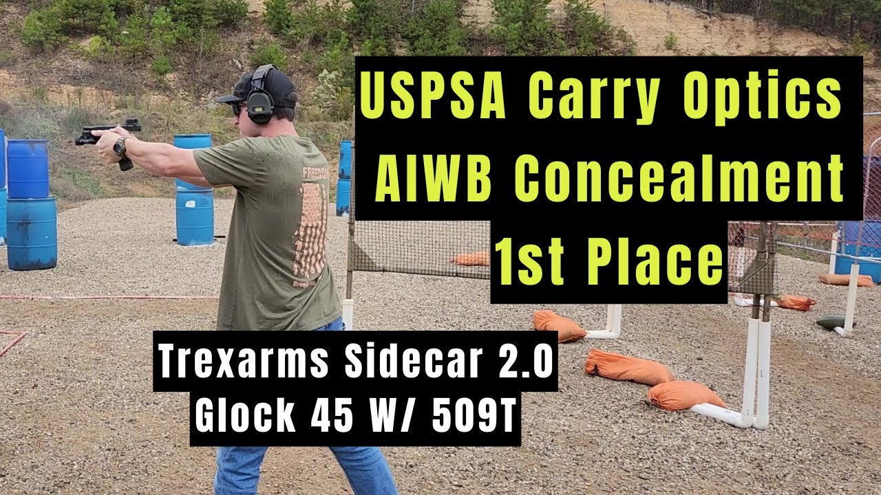 USPSA 1st Place Carry Optics Grand Master - Trexarms Sidecar 2.0 - Appendix - Glock 45