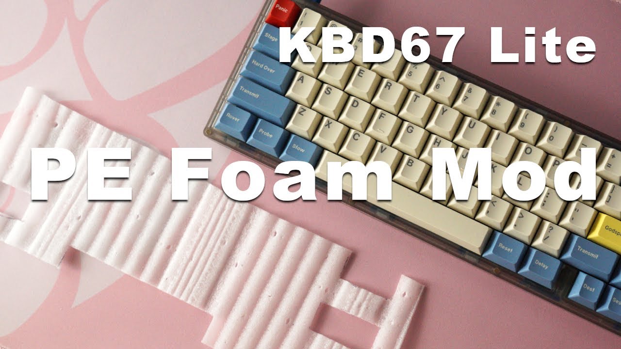 How to PE Foam Mod like jelly epoch sound / KBD67 Lite V3 Alu Case / ポリエチレンシートで硬質な打鍵音