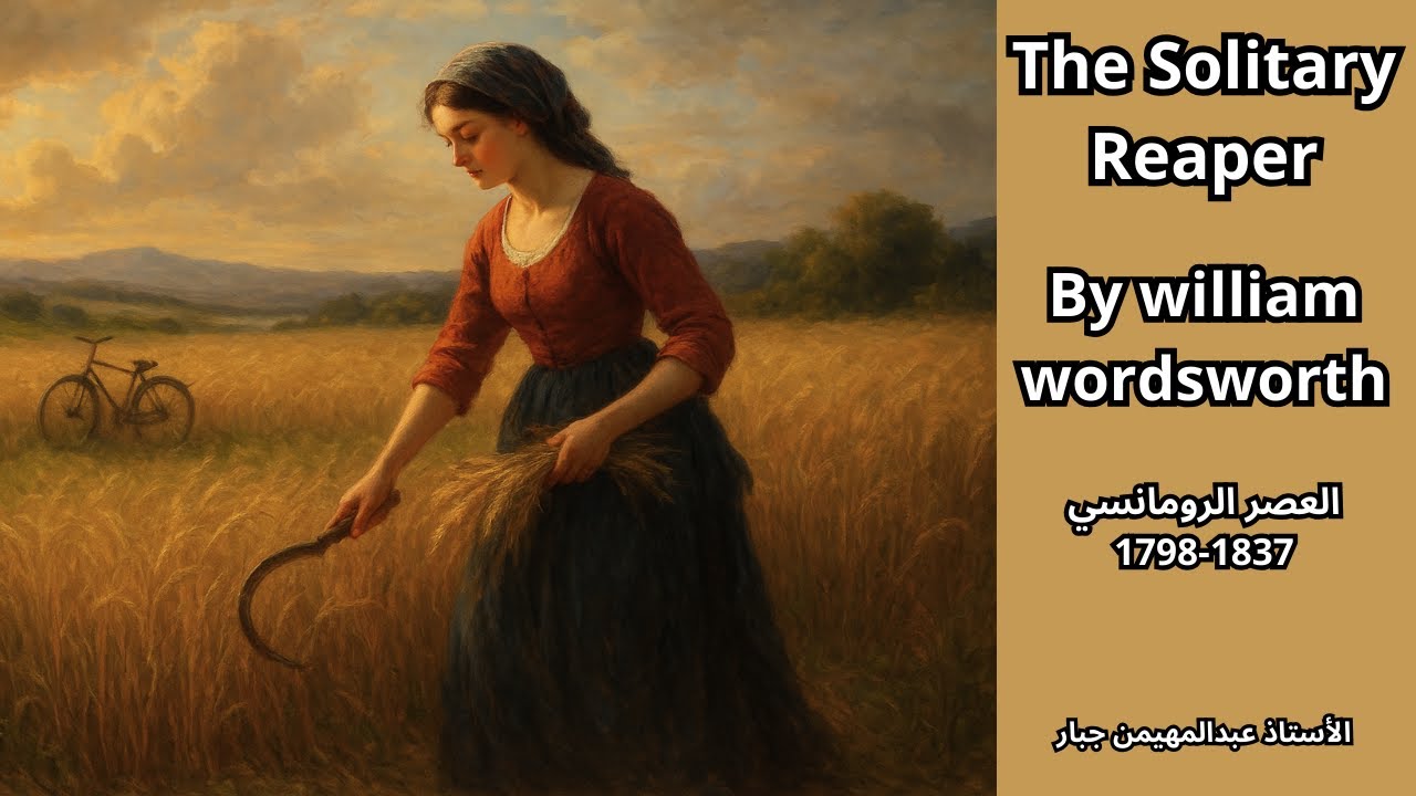 شرح قصيدة The Solitary Reaper الحاصدة الوحيدة للشاعر William Wordsworth وليام وردزورث بالتفصيل
