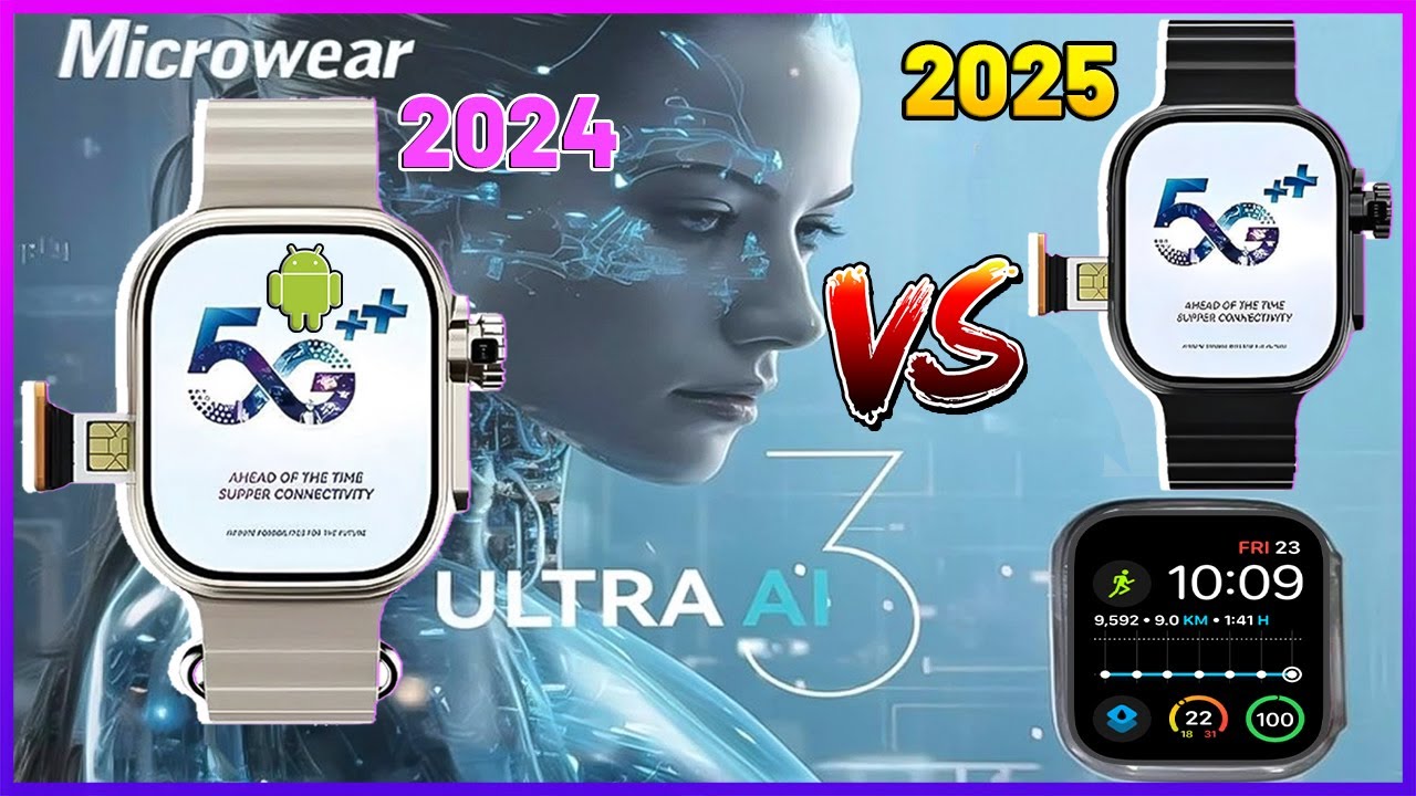 MICROWEAR ULTRA AI3 4G 2024 VS ULTRA AI3 5G 2025 - QUAL A MELHOR VERSÃO DESSE SMARTWATCH ANDROID?
