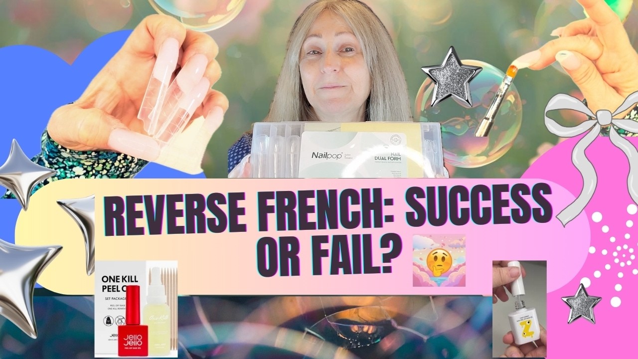 NailPop Reverse French Dual Forms ... 🧐 DO THESE ACTUALLY WORK?  Plus Easy Peel Off Removal!