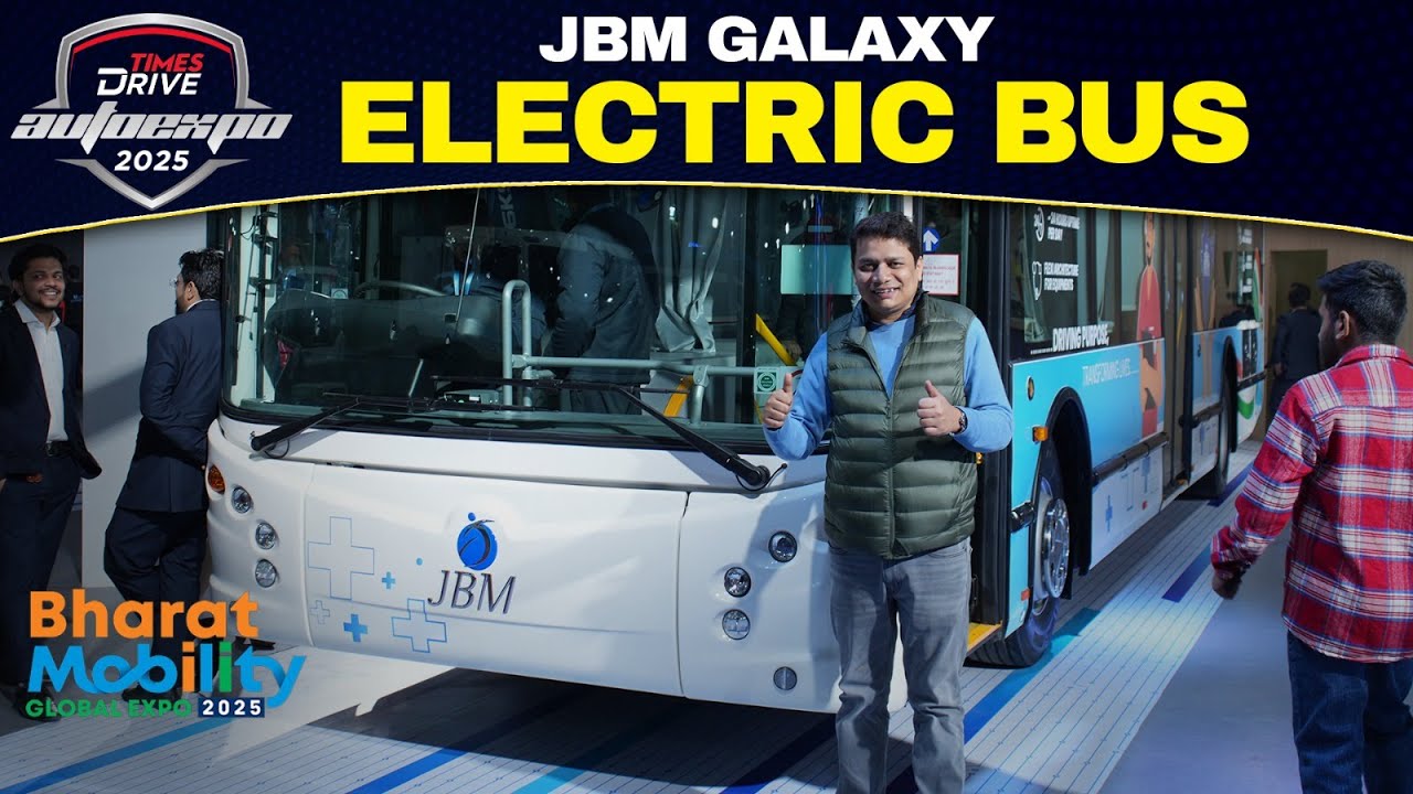 JBM Electric Galaxy Bus At Bharat Mobility Global Expo 2025 | Times Drive Green #electricbus #jbm