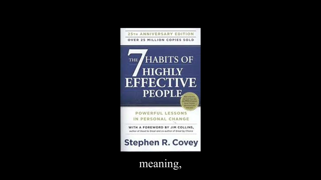 The 7 Habits of Highly Effective People part-2 #booksummary  