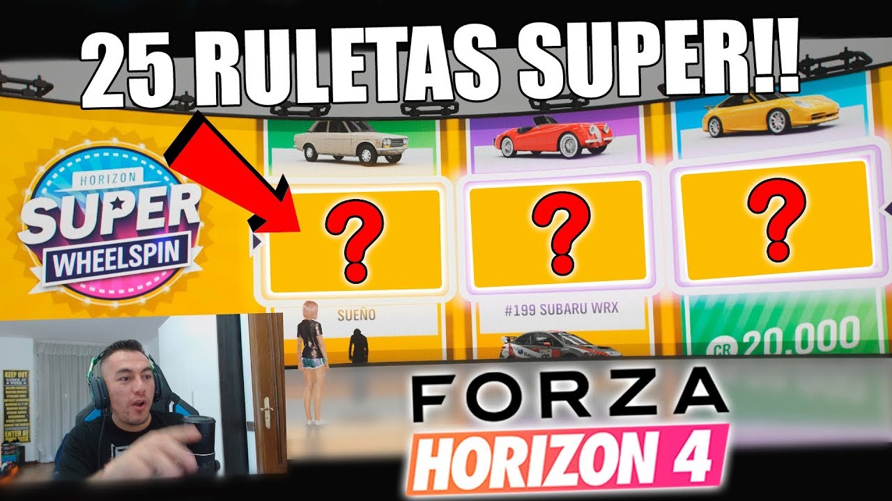ABRIENDO 25 RULETAS SUPER WHEELSPIN EN FORZA HORIZON 4 | Stratus