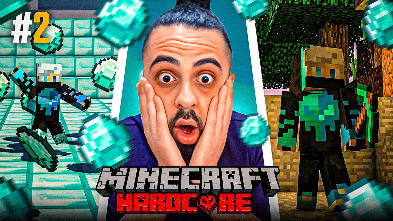SINIRSIZ ELMAS MADENİ BULDUK!! MADENE İNİYORUZ | Minecraft HARDCORE Bölüm #2