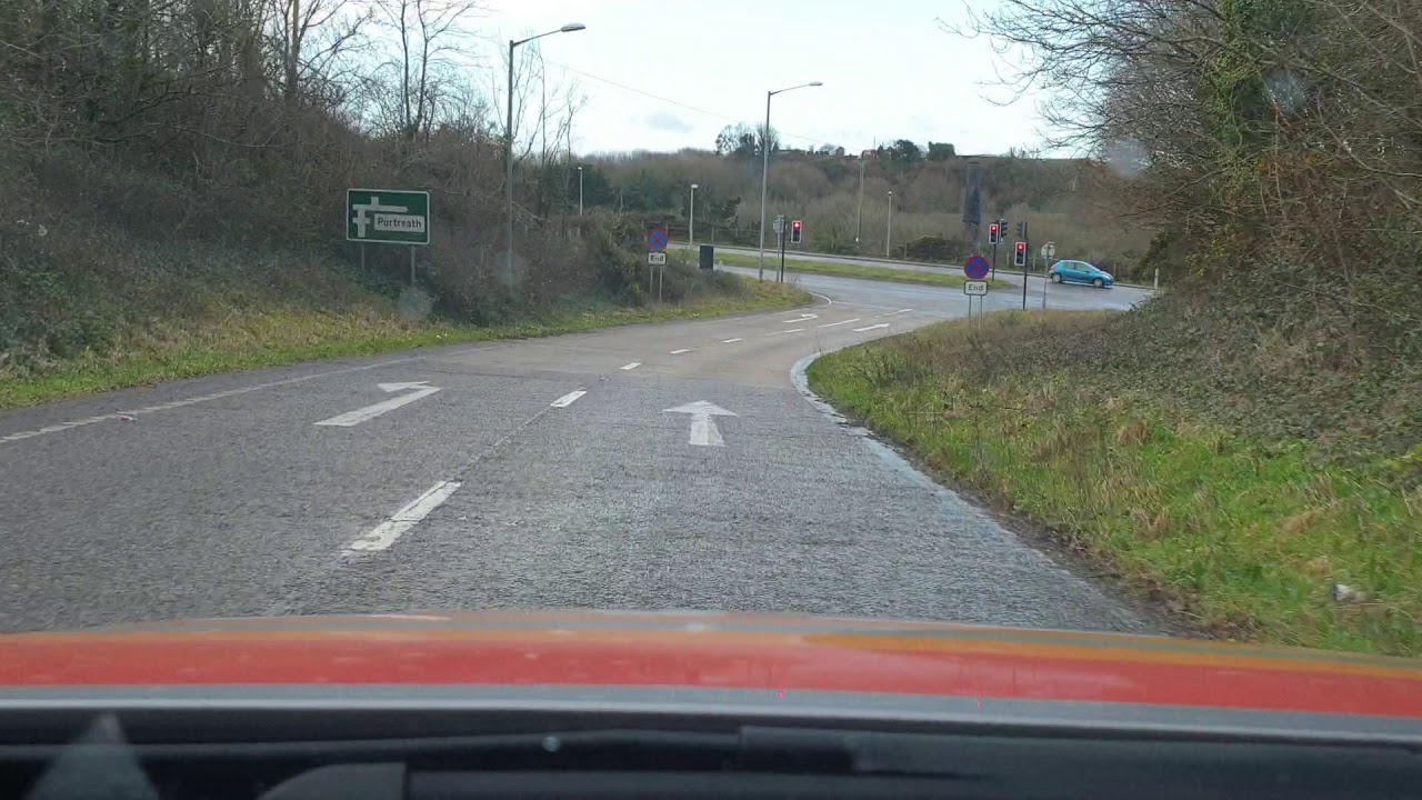 Avers roundabout north country to a30/exit camborne then keep right Portreath or bodmin a30