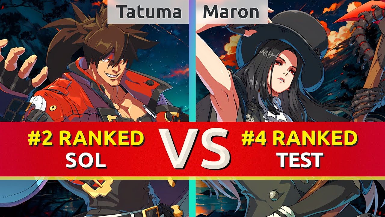 GGST ▰ Tatuma (#2 Ranked Sol) vs Maron (#4 Ranked Testament). High Level Gameplay
