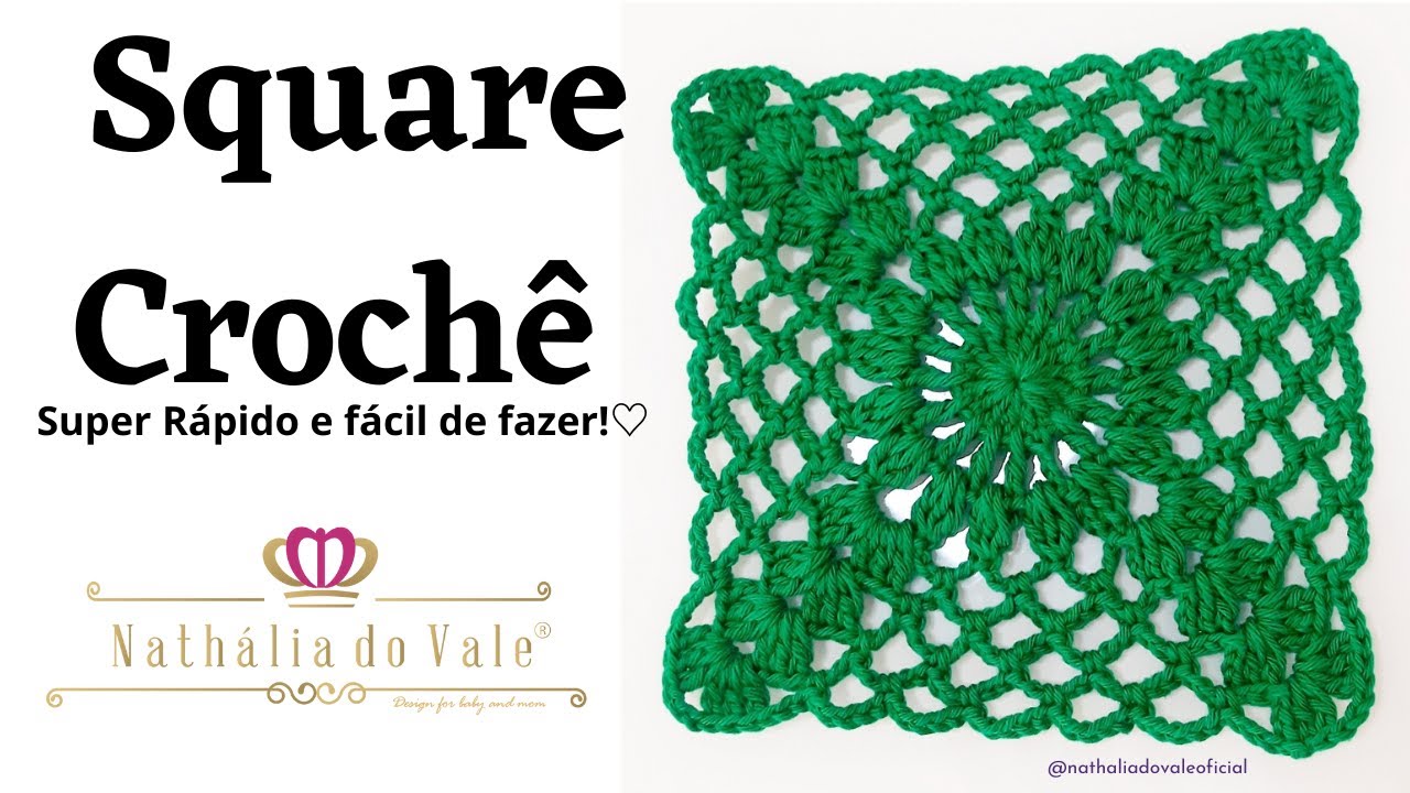 Square Crochê fácil e rápido♡