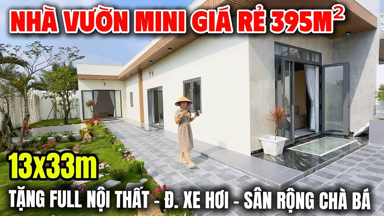 NHÀ VƯỜN QUÁ RẺ SÁT QL1A BÌNH CHÁNH, bán nhà 400m2 kèm nội thất cách chợ 2km, SHR hỗ trợ vay