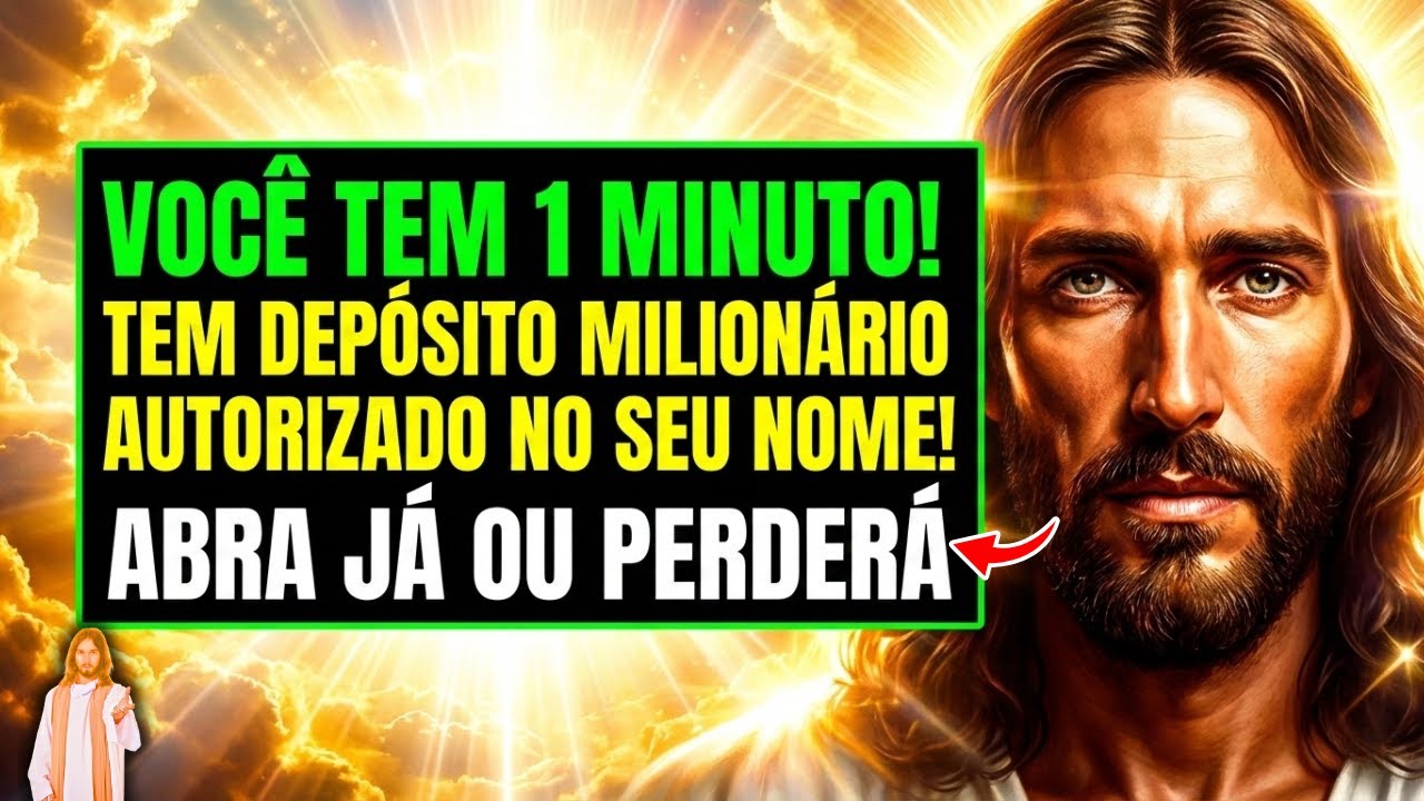 DEUS DIZ: EU AUTORIZEI UM DEPÓSITO MILIONÁRIO NO SEU NOME! VOCÊ TEM 1 MINUTO PARA RECEBER