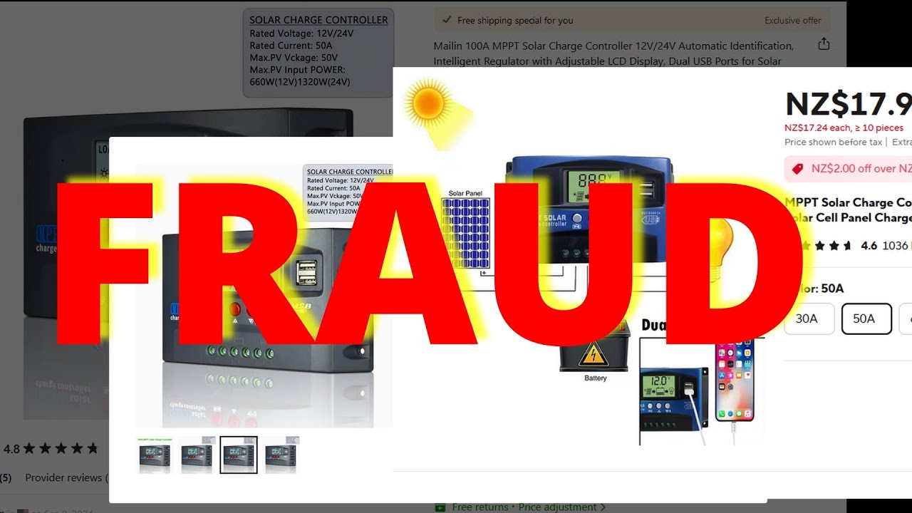 Scam MPPT Controllers from aliexpress and Temu