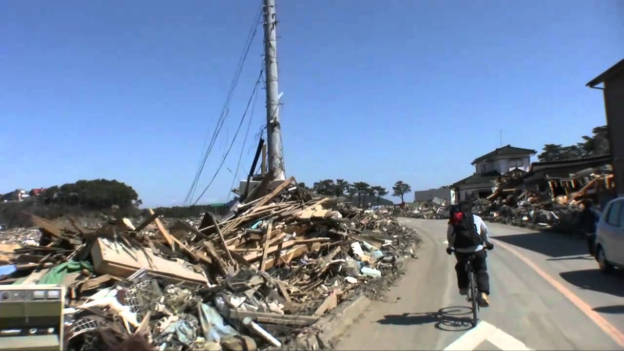 震災後の七ヶ浜の様子（汐見台南3月24日）