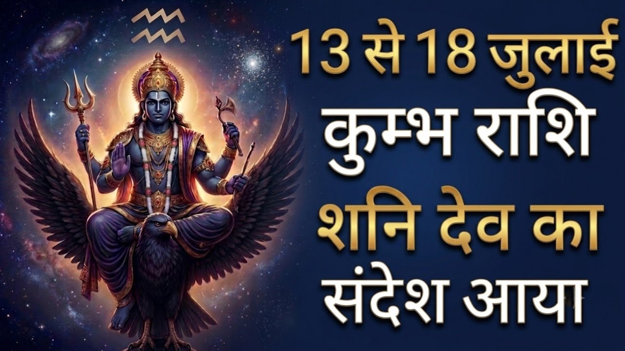 13 से 18 जुलाई कुम्भ राशि: शनि देव का संदेश आया! जानिए अपना साप्ताहिक राशिफल