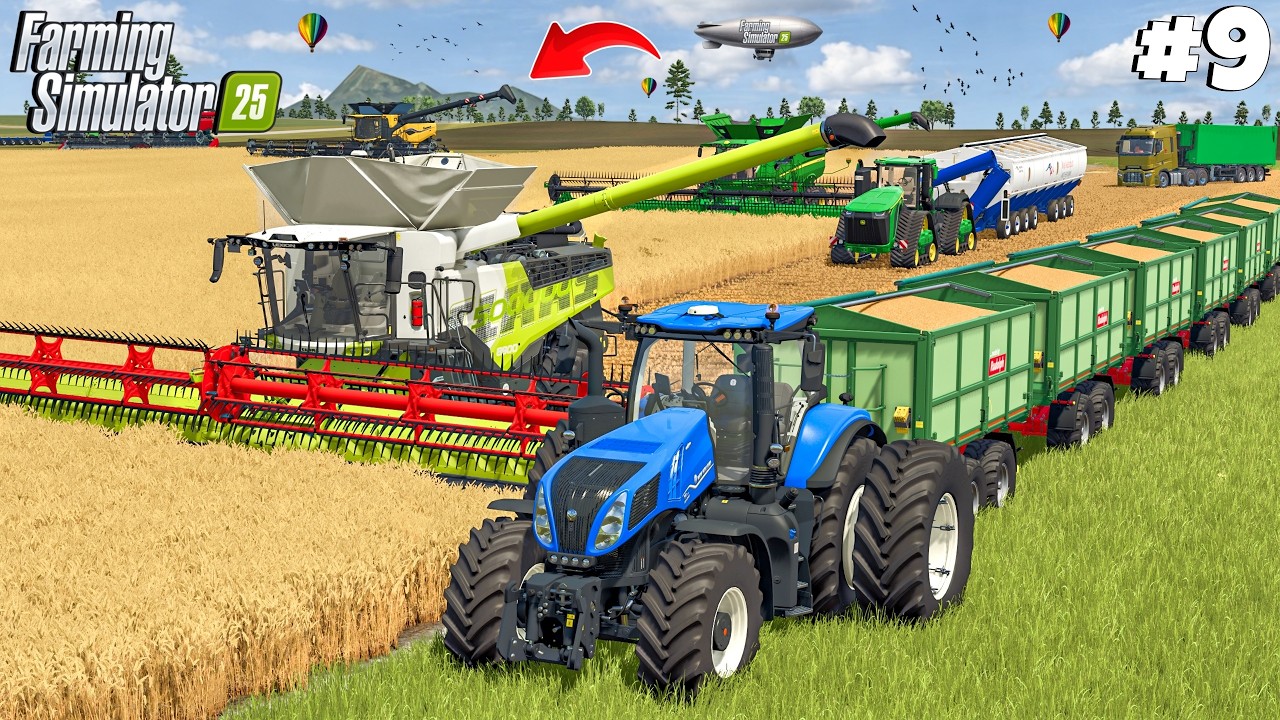 1.9 MILLION Liters WHEAT Harvest w/ The New EQUIPMENT | MEGA CHALLENGE | Farming Simulator 25