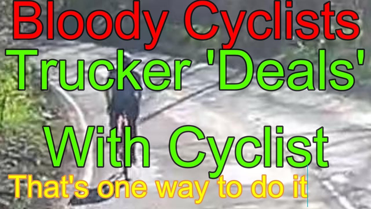 Cyclist versus Hell Driver Trucker From Derbyshire! Video shows moment when Equal Respect is shown.👍