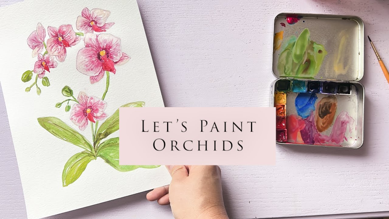 Painting Watercolor Orchid with Jean (Available on the New Edition only)