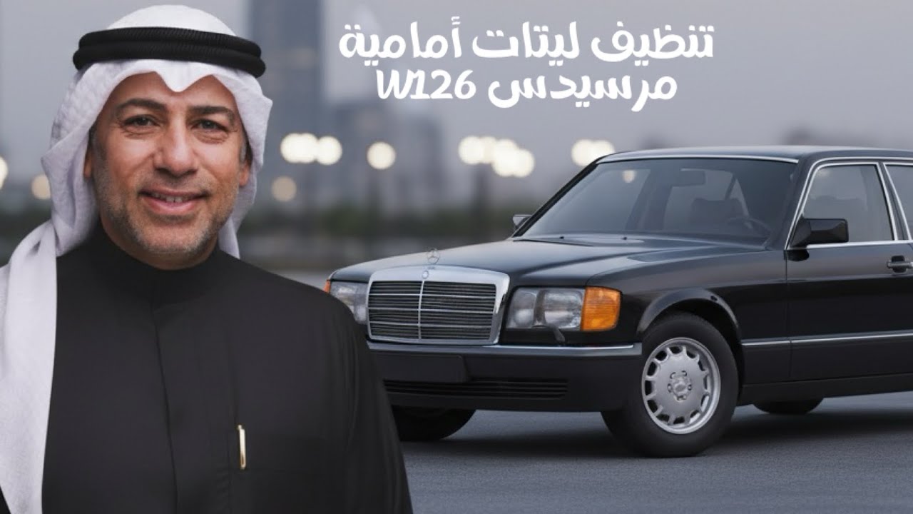 طريقة تنظيف ليتات أمامية مرسيدس W126 محمد عباس