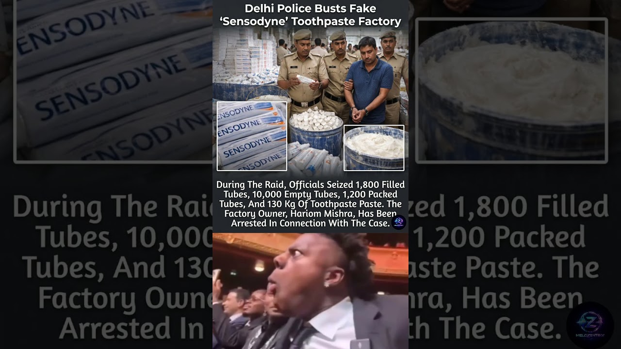 SHOCKING BUST! Delhi Police uncovers a massive fake 'Sensodyne' toothpaste factory! 🛑 #breakingnews