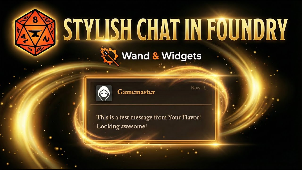 A Free Foundry VTT Module that Makes Your Chat Look Amazing | Your Flavor Spotlight