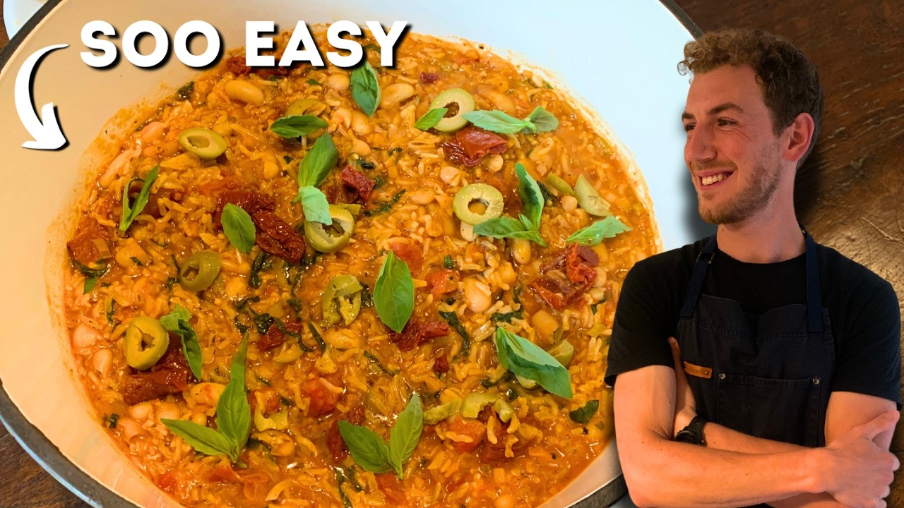 Italian Inspired One Pot RICE AND BEANS Recipe | Under £1.50/$2 Per Portion