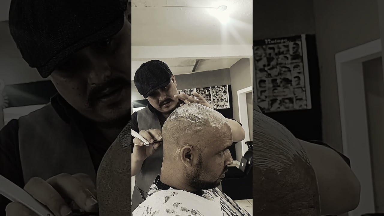 como realizar un afeitado de cabeza cl&aacute;sico. usando @proraso1948  #shave #afeitado #reels #proraso