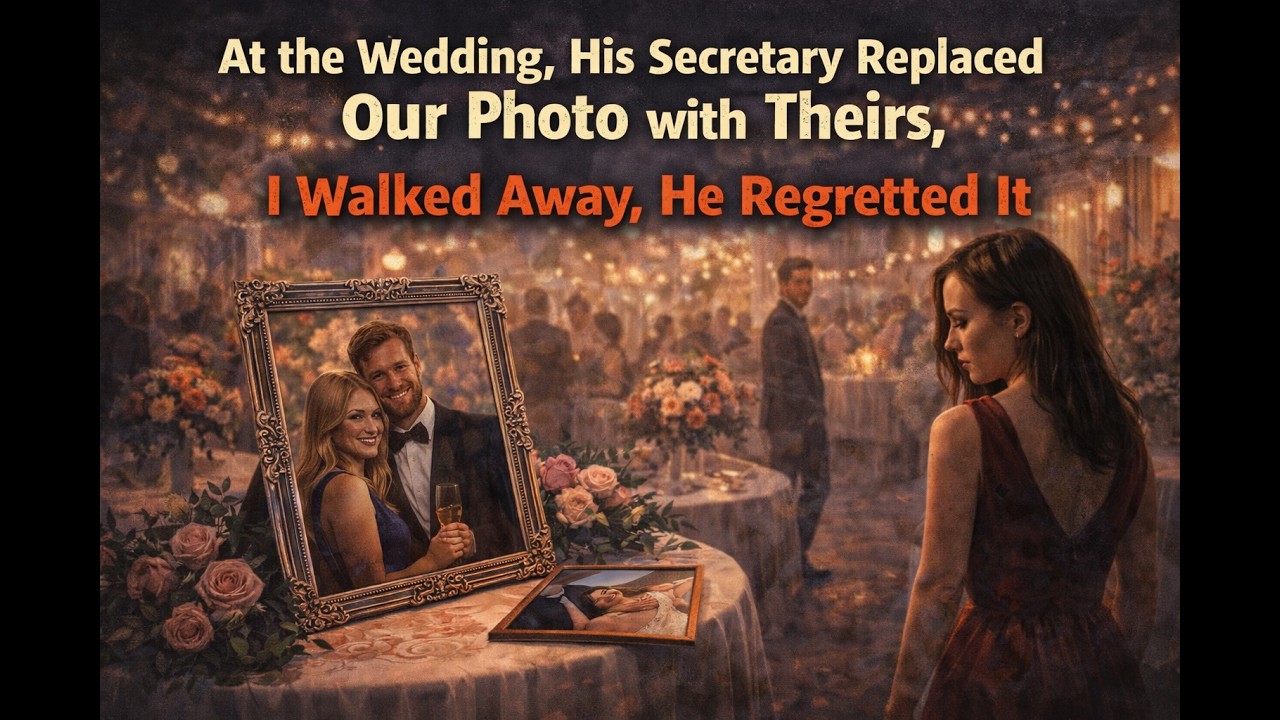 At the Wedding, His Secretary Replaced Our Photo with Theirs, I Walked Away, He Regretted It