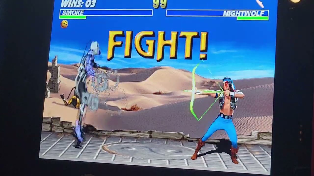 ultimate mortal kombat 3 robot smoke play through how to fatality animality arcade 1up