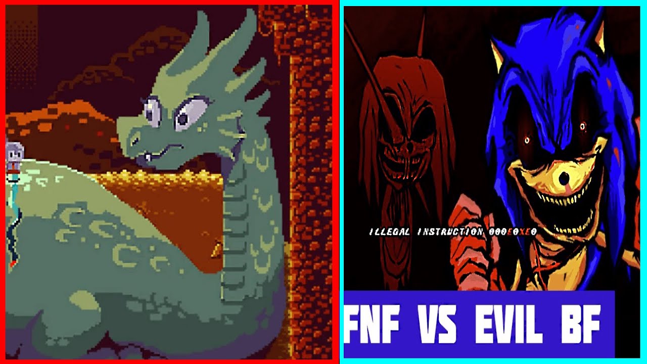 RedScreen/Cycles Honkish Mix [FNF Vs EVIL BF] + DeepestSword (Dragon Rage Game)