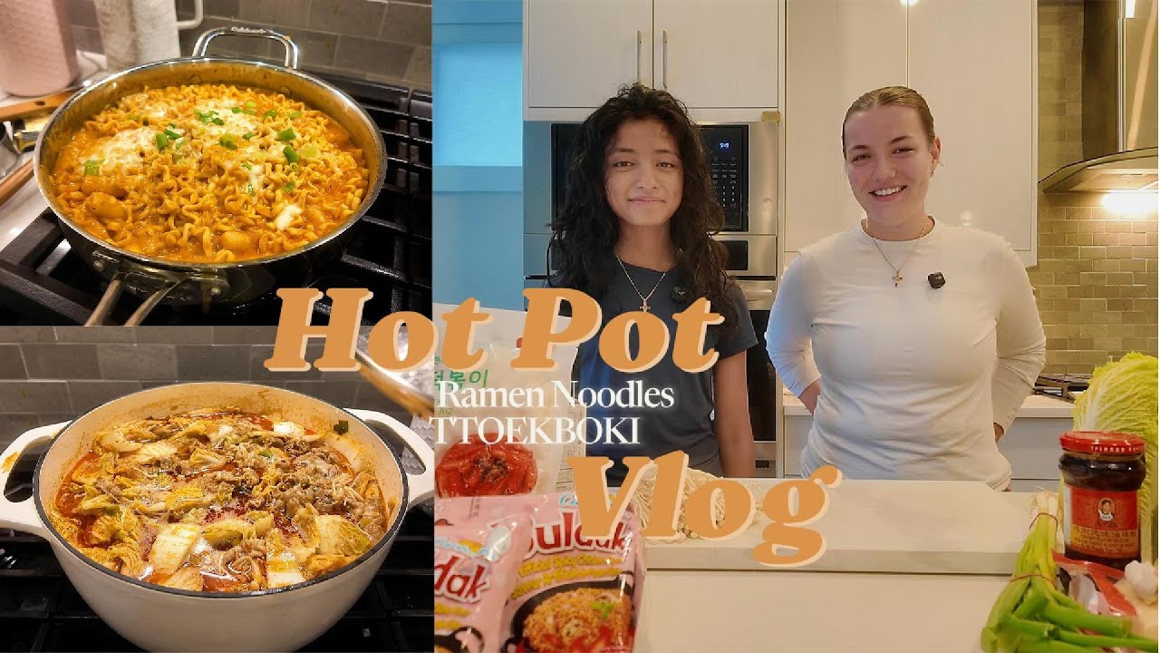 🍲 Cooking Vlog | Hotpot, Ramen & Tteokbokki ft. Amy ✨