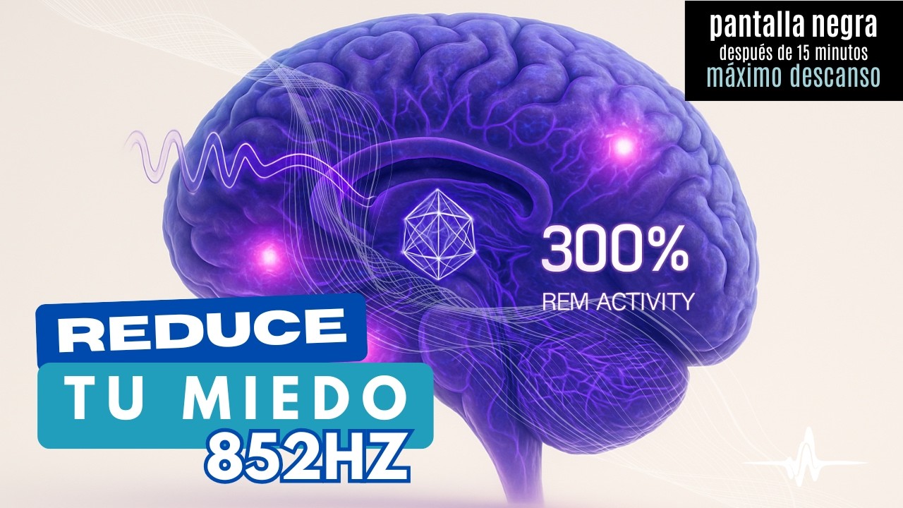 Ondas Theta 8Hz 🌙 reducir tus miedos + Relajación Profunda (8 Horas Pantalla Negra) musica relajante