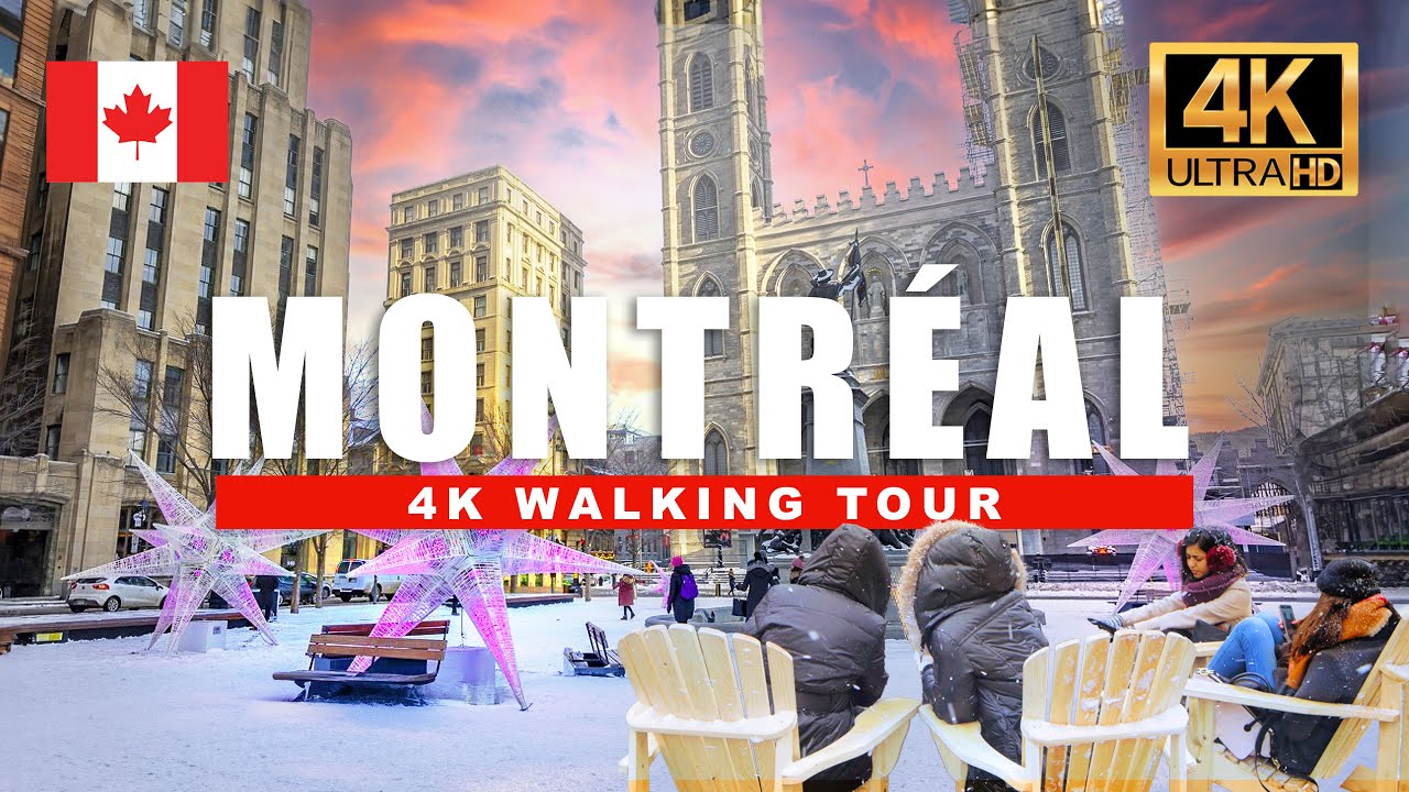 Charming Montréal in the Snow! ❄️ Relaxing Winter Walking Tour [4K HDR/60fps]