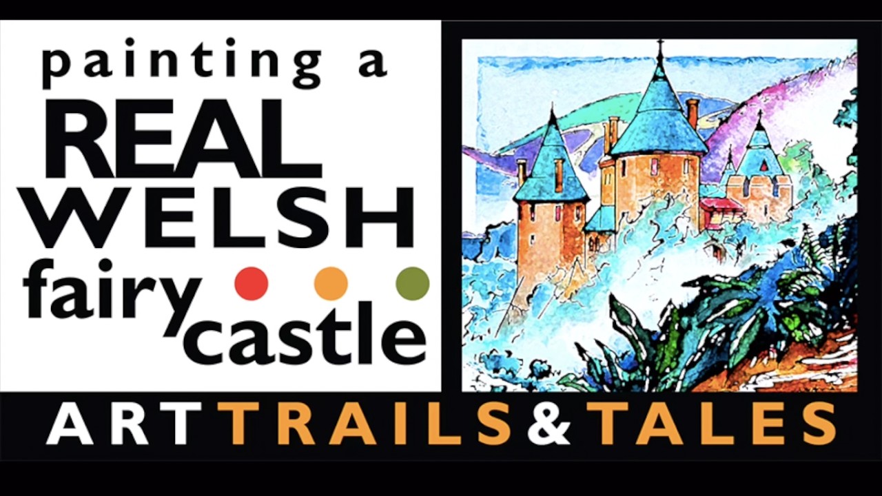 Fairy Castle Watercolor Art. Come see a magic castle come to life with Welsh artistJames Goodchap