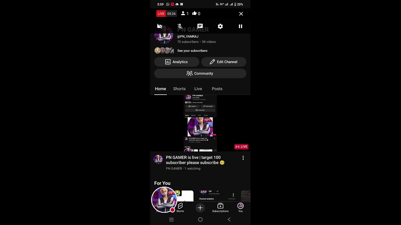PN GAMER is live | target 100 subscriber please subscribe 🥺
