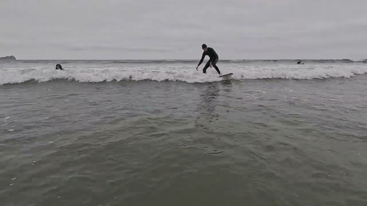 Sarah Bodyboading 2025 in Gower.