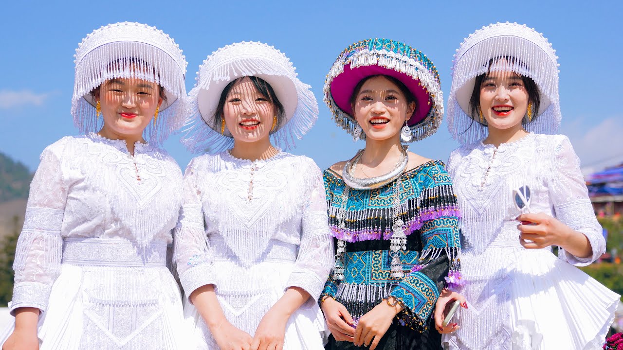 Beautiful Ethnic Minority Women at the Hmong New Year Festival in Northwest Vietnam | SAPA TV
