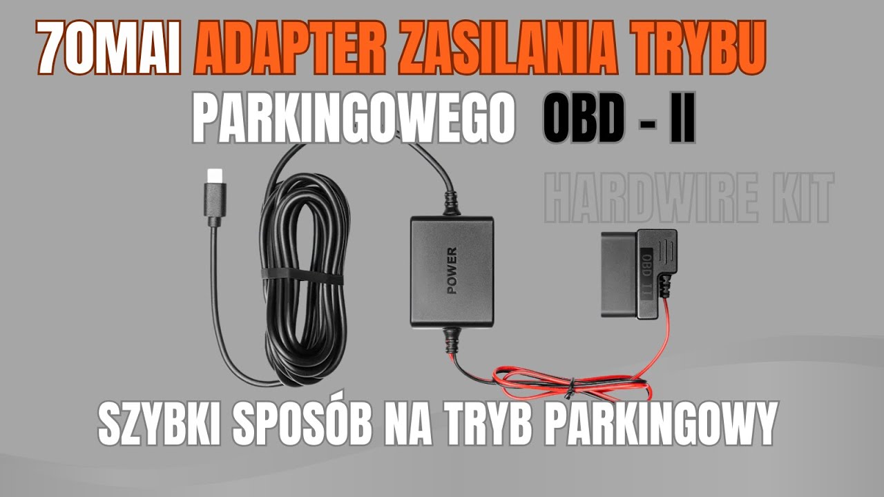 Tryb parkingowy 24/7 bez kabli! Hardware kit OBD2 do kamer 70mai