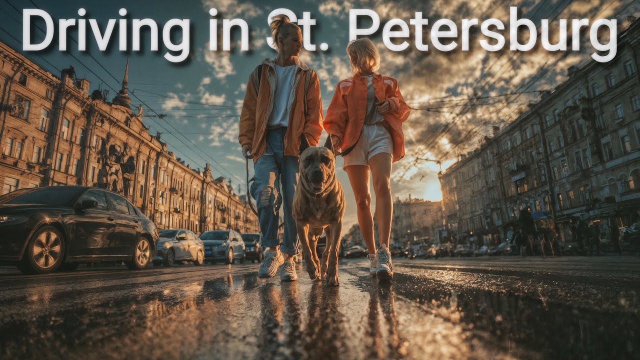 Поездка по Санкт-Петербургу [4K] Driving in Saint Petersburg 23 августа 2025 / 12°C