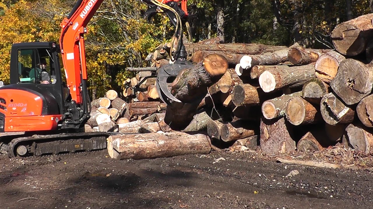 Hultdins SG260 Grapple on Kubota KX040
