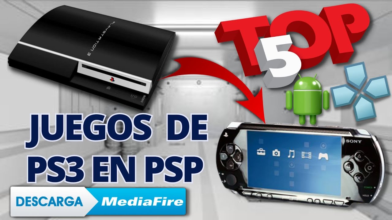 JUEGOS DE PS3 EN PSP - TOP 5 - MEJORES PORTS #2 - TOP PPSSPP  GAMES ANDROID