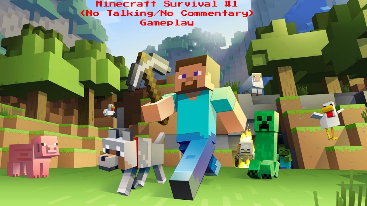 Minecraft Survival #1 Gameplay | No Talking/No Commentary | Minecraft