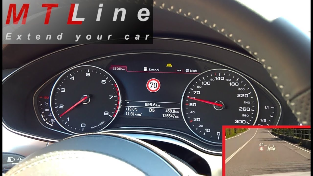 Audi A7, MY2012 - Traffic Sign Assist activation – vključitev prepoznave prometnih znakov