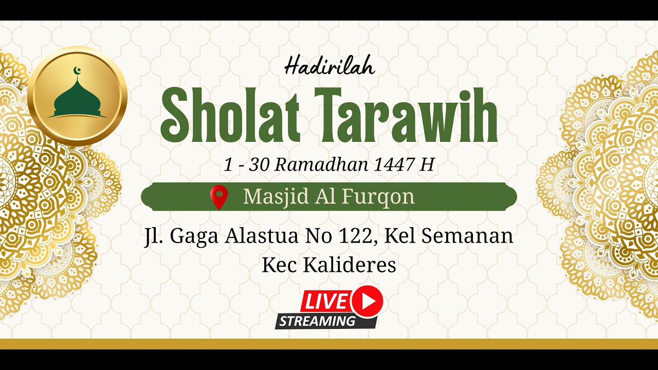 Tarawih, 21 Ramadhan 1447 H / 10 Maret 2026 | Ustad Muhammad Rizqi | Masjid Al-Furqon