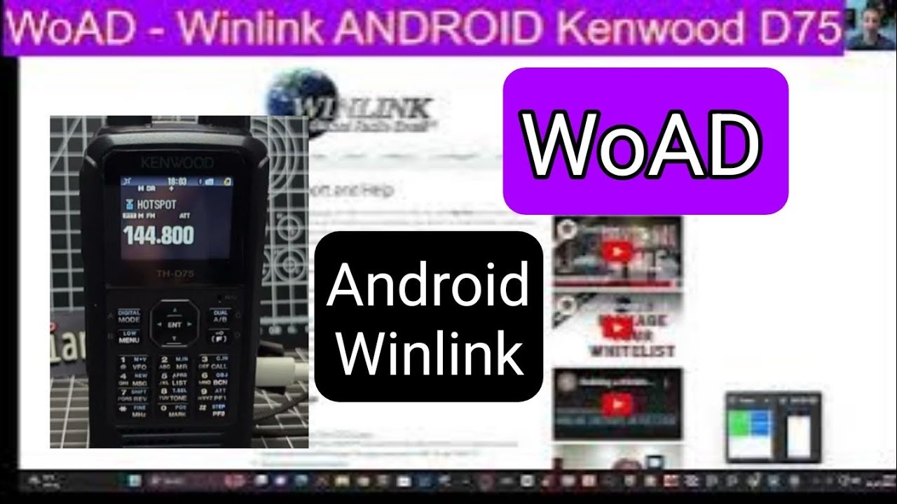 WoAD - Winlink - Kenwood D75 - Kiss TNC Testa/Learning