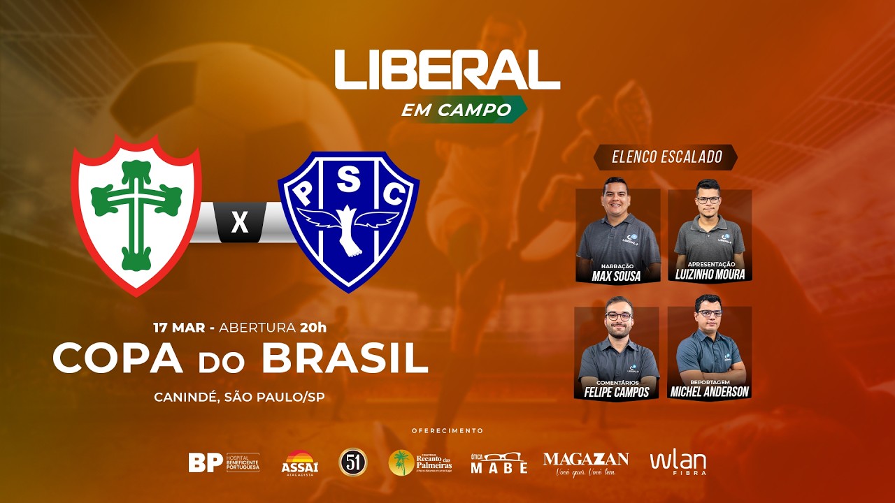 PORTUGUESA X PAYSANDU AO VIVO - COPA DO BRASIL 2026 | TRANSMISSÃO RÁDIO COM IMAGENS DO ESTÚDIO