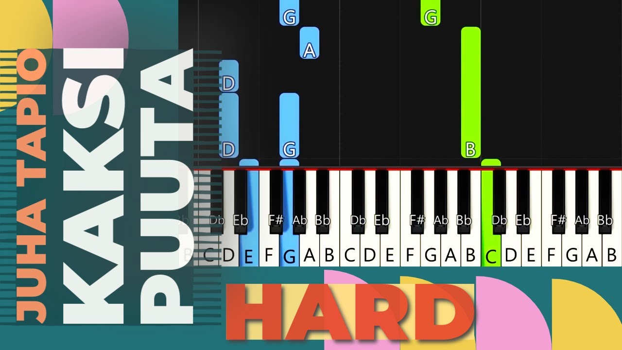 Juha Tapio - Kaksi puuta - Piano Tutorial (Hard) | Play-Along Visuals